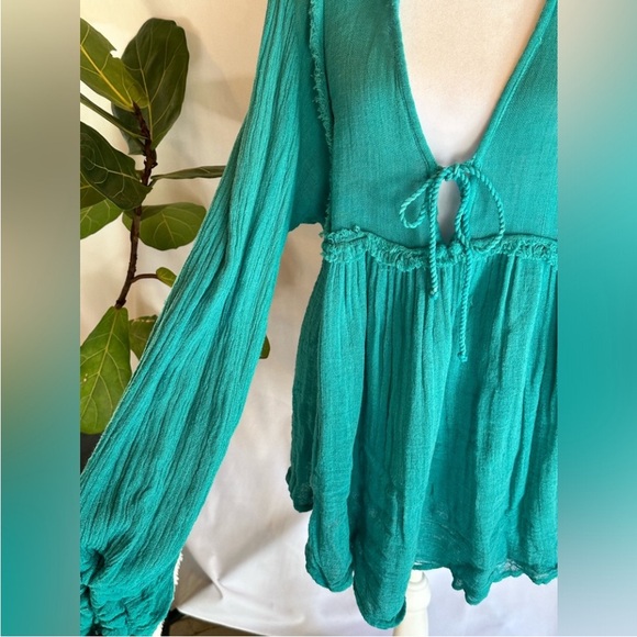 CLOSING!!!🪷JENS PIRATE BOOTY🪷GAUZE BALLOON SLEEVE TUNIC🪷🪷🪷 - Picture 4 of 7